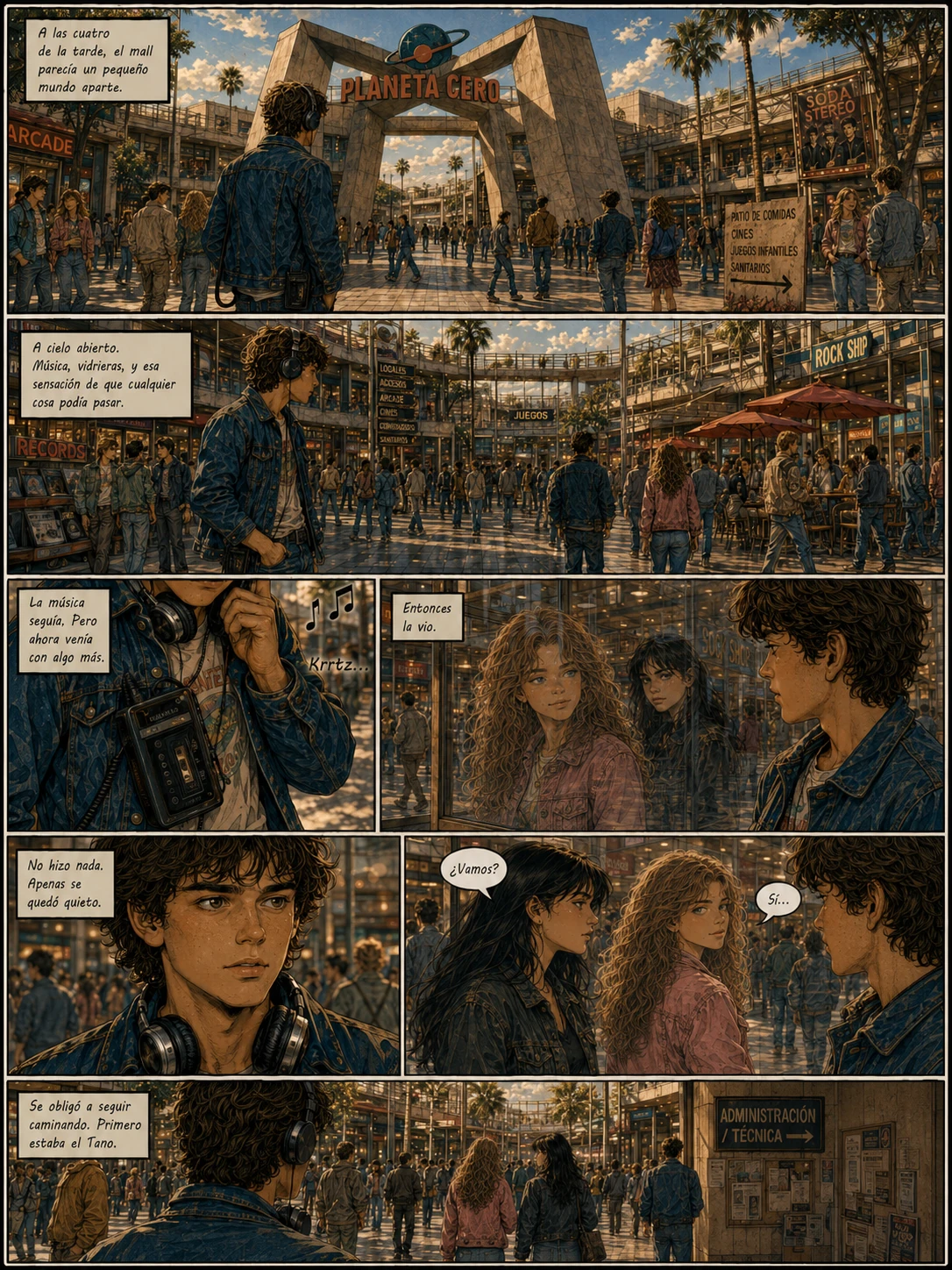 Planeta Cero, capítulo 1, página 5. Página completa del cómic.