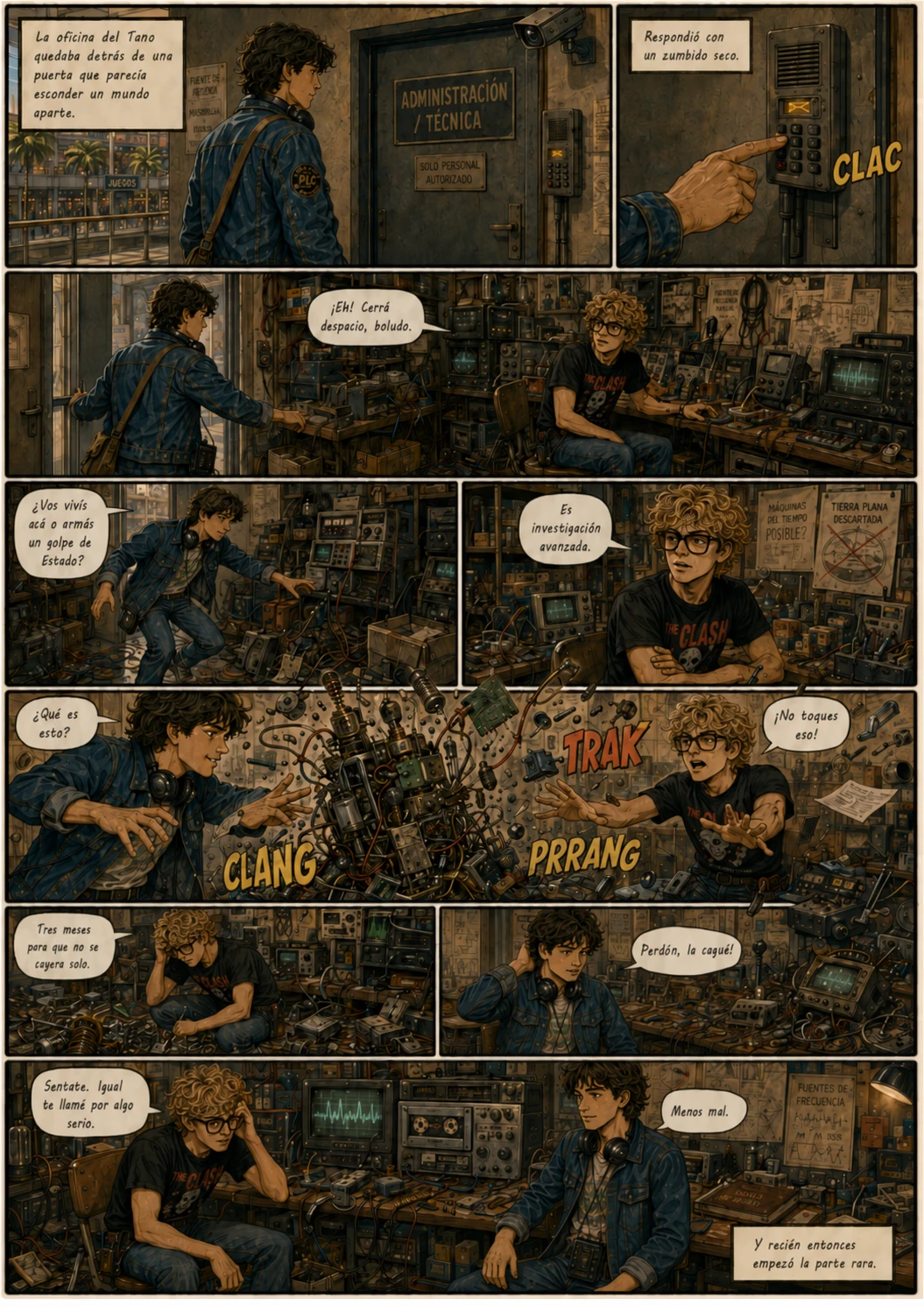 Planeta Cero, capítulo 1, página 6. Página completa del cómic.