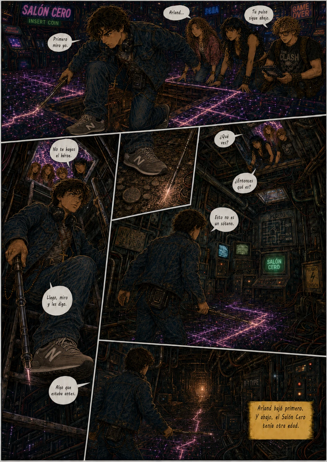 Planeta Cero, capítulo 1, página 27. Página completa del cómic.