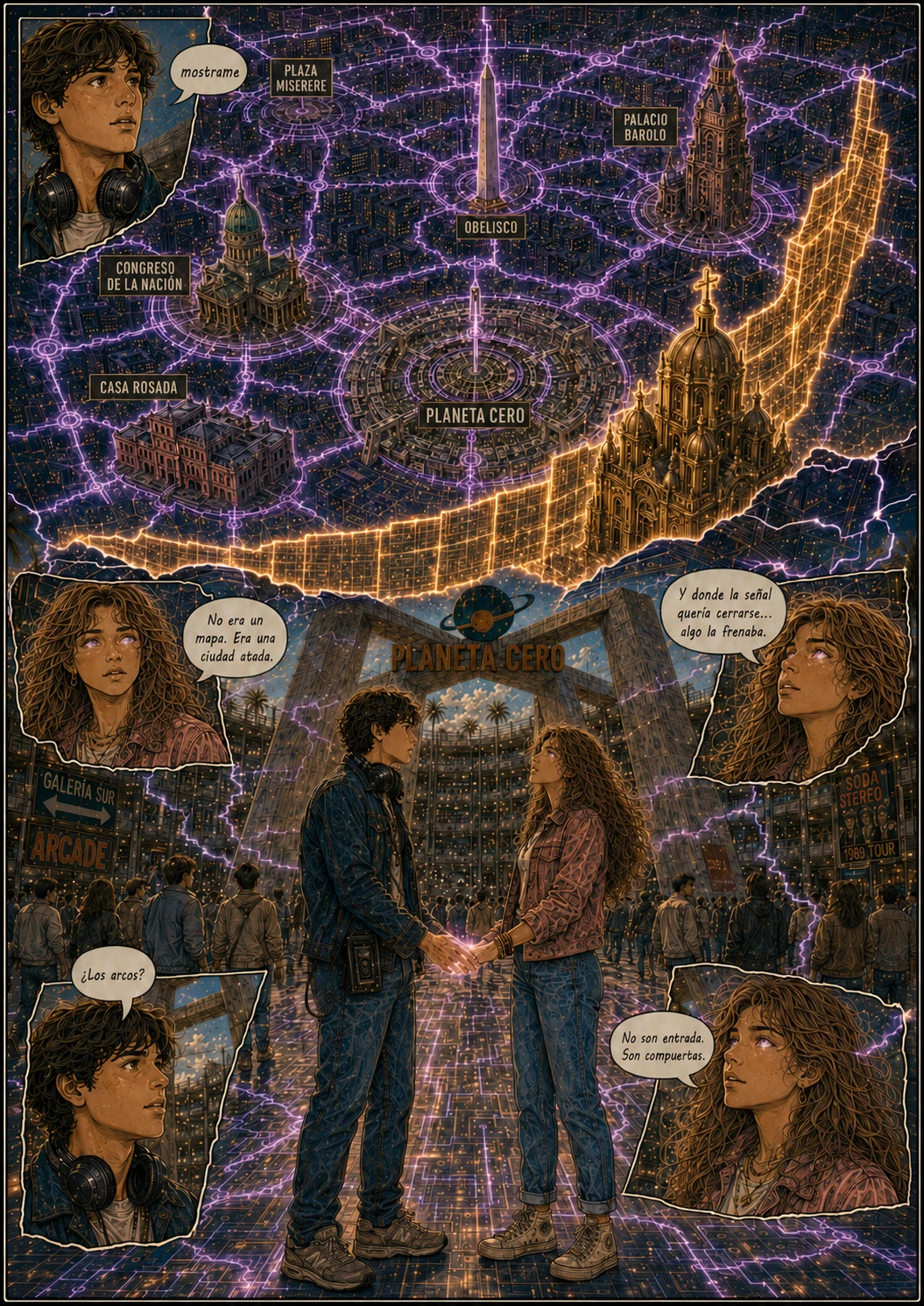 Planeta Cero, capítulo 1, página 42. Página completa del cómic.