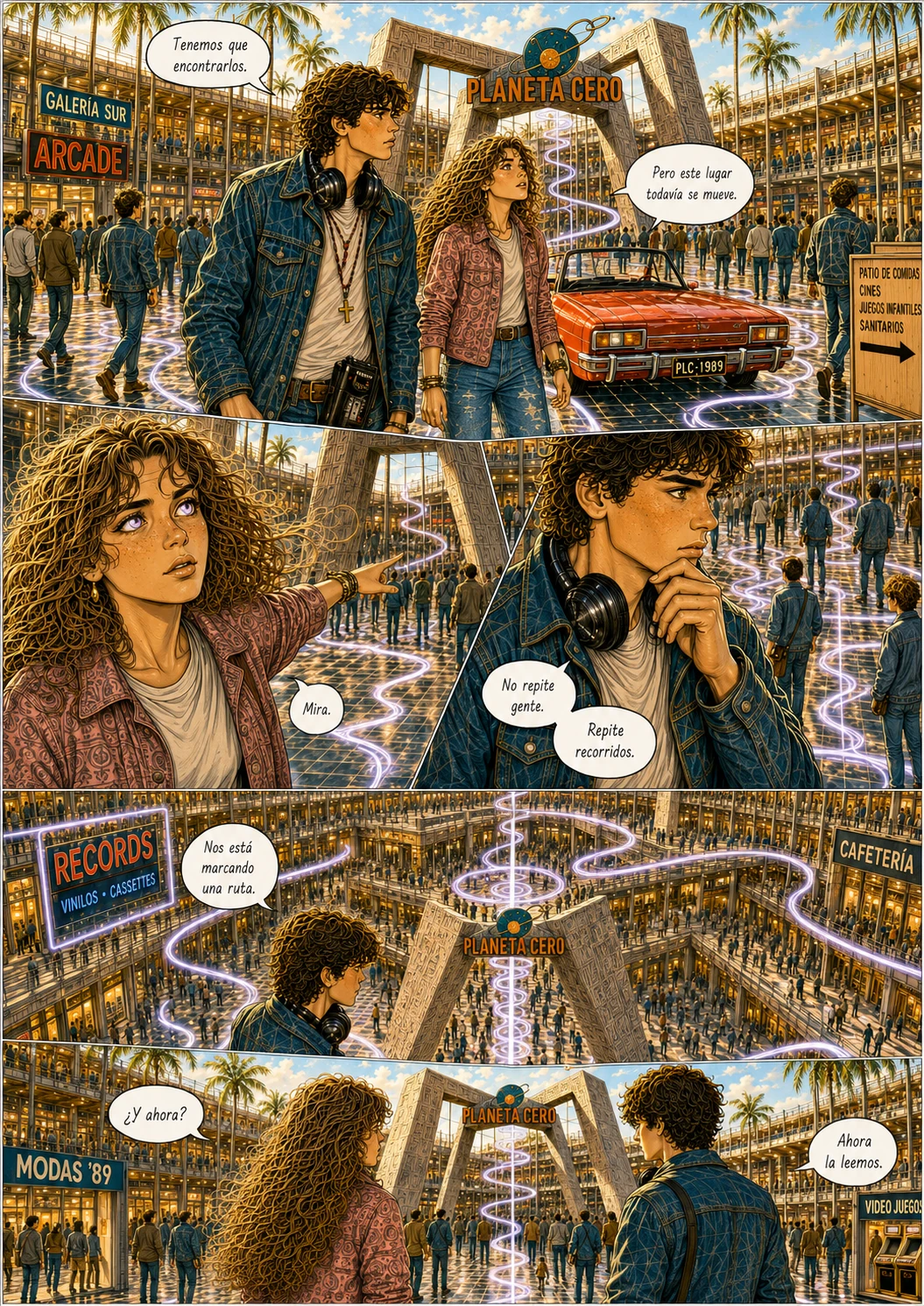 Planeta Cero, capítulo 1, página 44. Página completa del cómic.