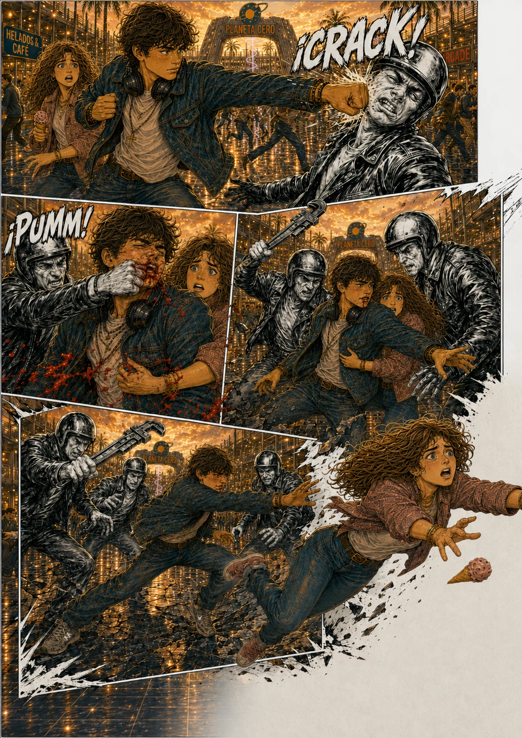 Planeta Cero, capítulo 1, página 48. Página completa del cómic.