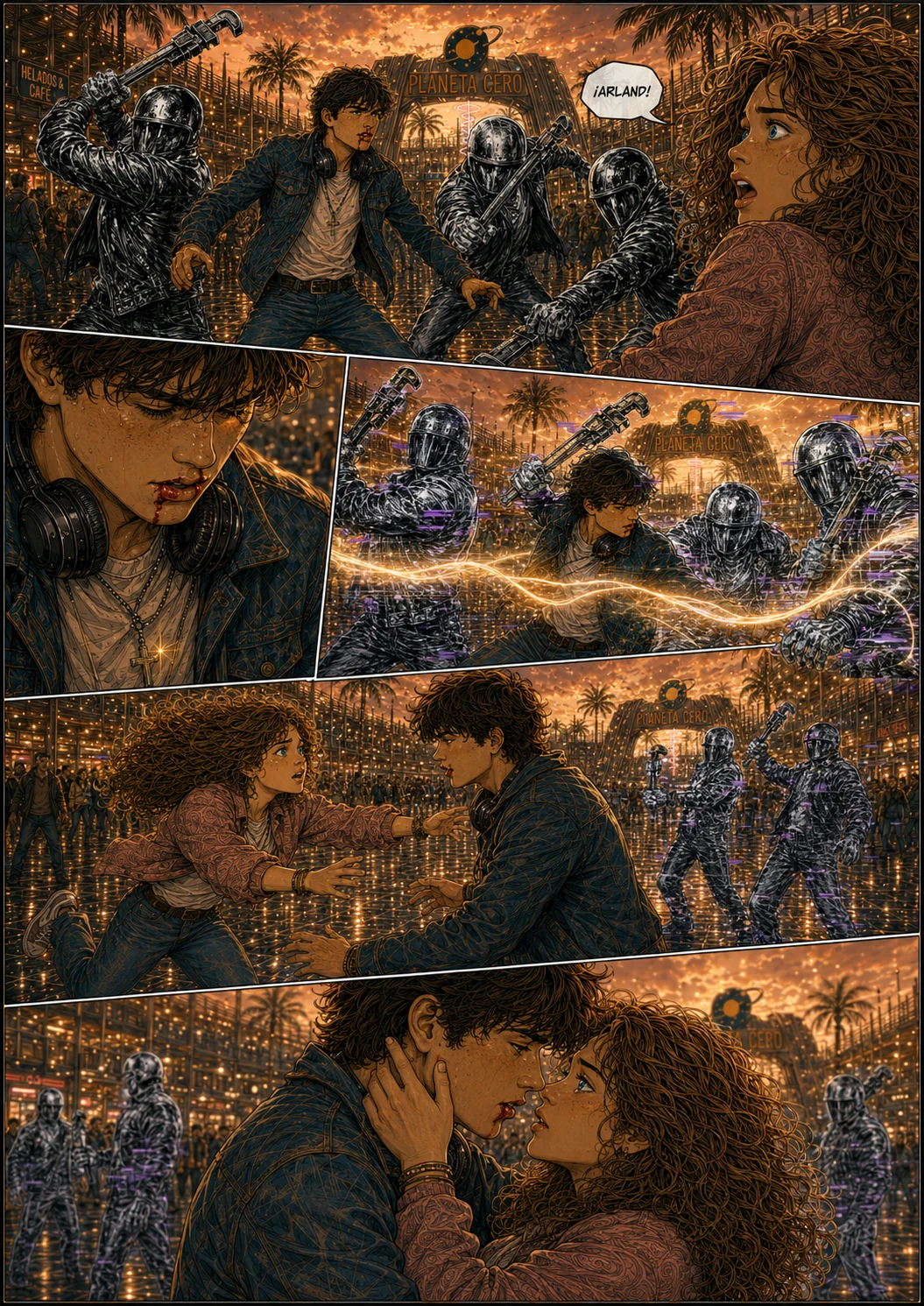 Planeta Cero, capítulo 1, página 49. Página completa del cómic.