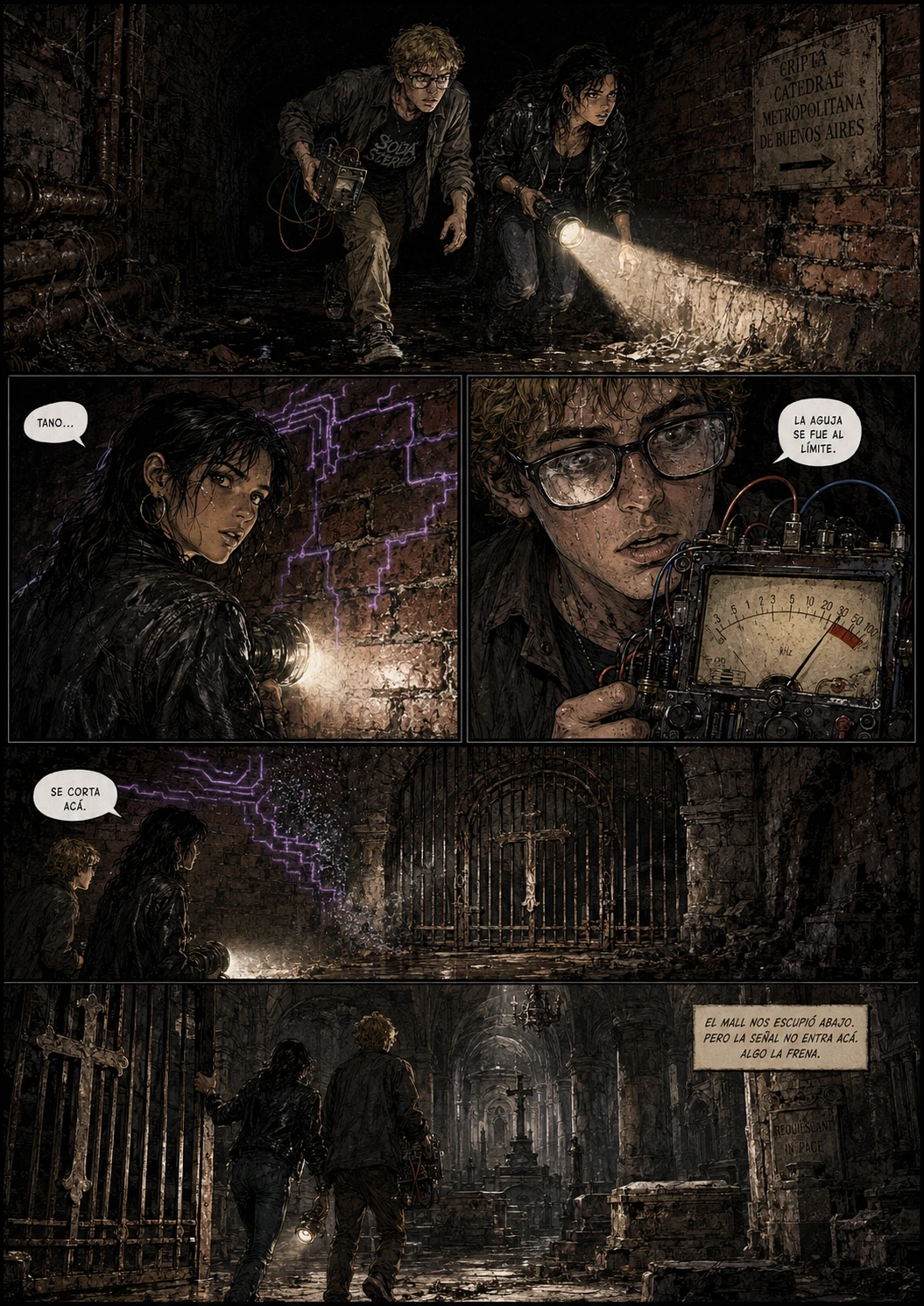 Planeta Cero, capítulo 1, página 58. Página completa del cómic.